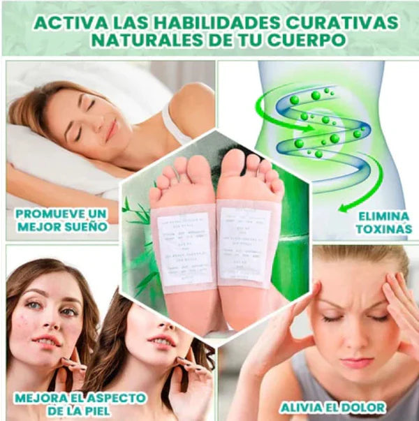 Kit de 10 adhesivos eliminadores de toxinas detox naturales/p para pies - salud