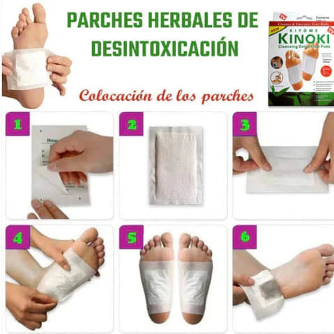 Kit de 10 adhesivos eliminadores de toxinas detox naturales/p para pies - salud